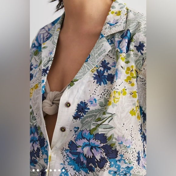 Anthropologie Printed Surf Shirt Sz Small - Picture 12 of 13